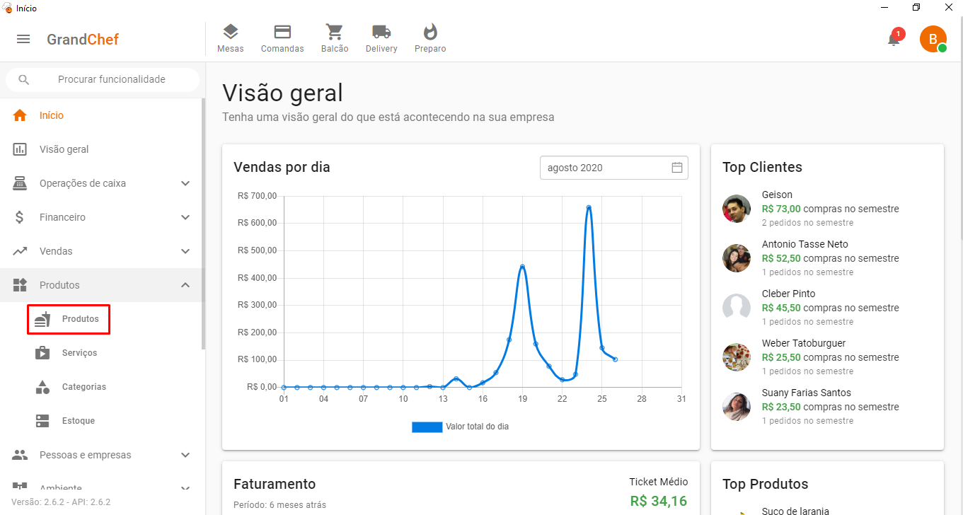 Como colocar custo de Produção no GrandChef 2.0