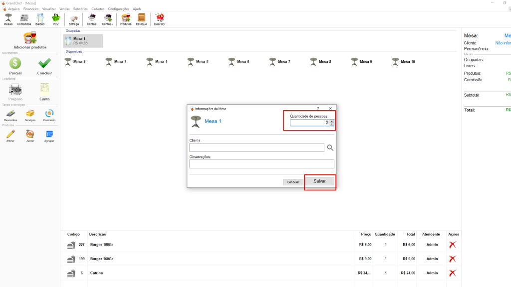 Divisão da Conta por Pessoas